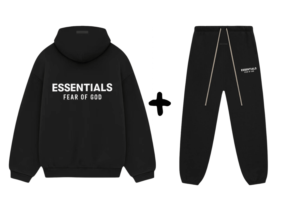 Fear of God Essentials Fleece Black Set - OnSize