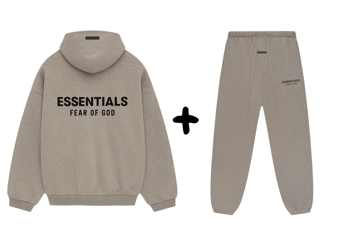 Fear of God Essentials Fleece Heather Gray Set - OnSize