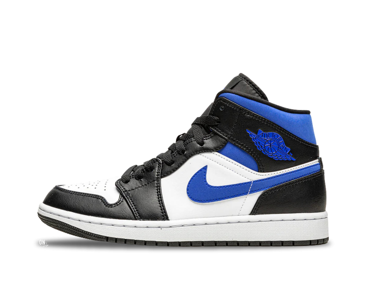 Jordan 1 Mid White Black Racer Blue - OnSize