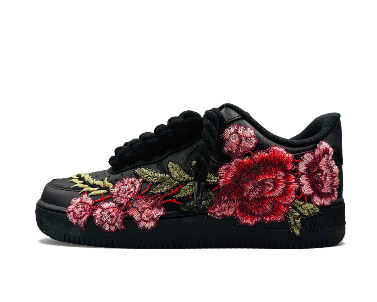 Nike Air Force 1 Low ‘07 Black / Rose Rope Laces - OnSize