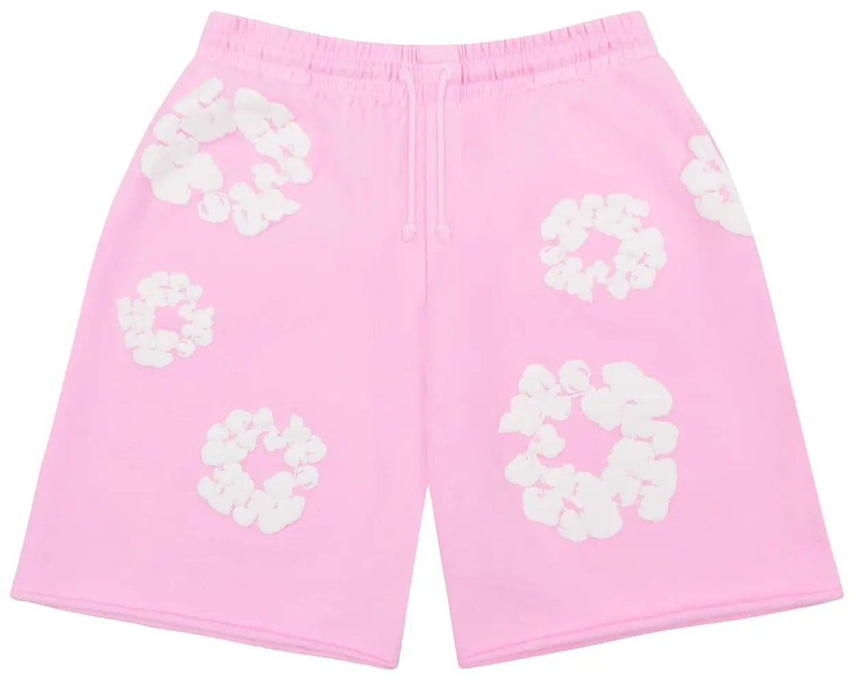 Denim Tears The Cotton Wreath Shorts Powder Pink - OnSize