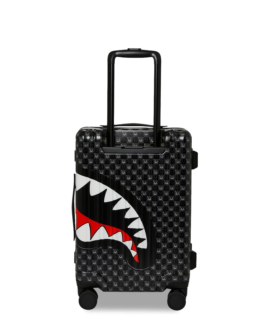 Sprayground Sharks In Paris WTF Bubbly Black Check Carry-On Luggage - OnSize